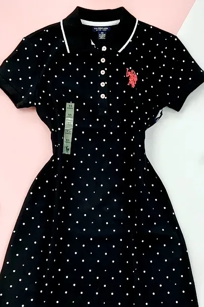 Vestido U.S.Polo ASSN para dama diseño de lunares