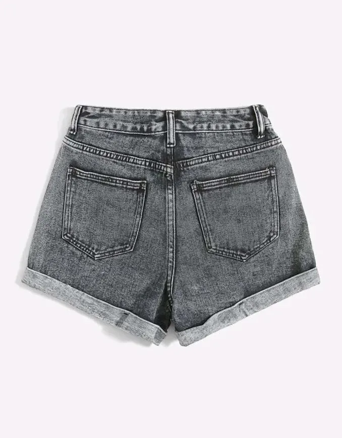 Short para dama color gris
