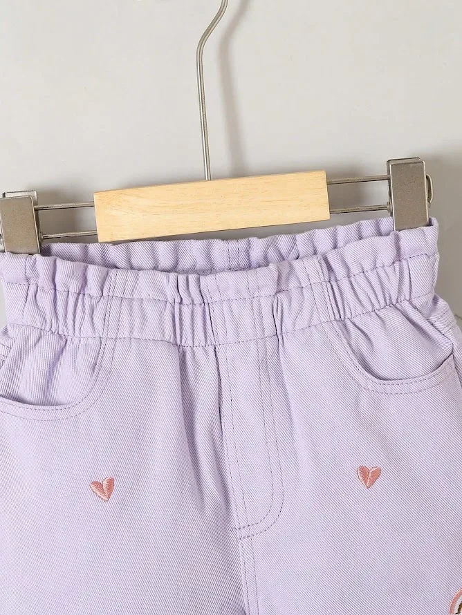 Jeans para niña color lila