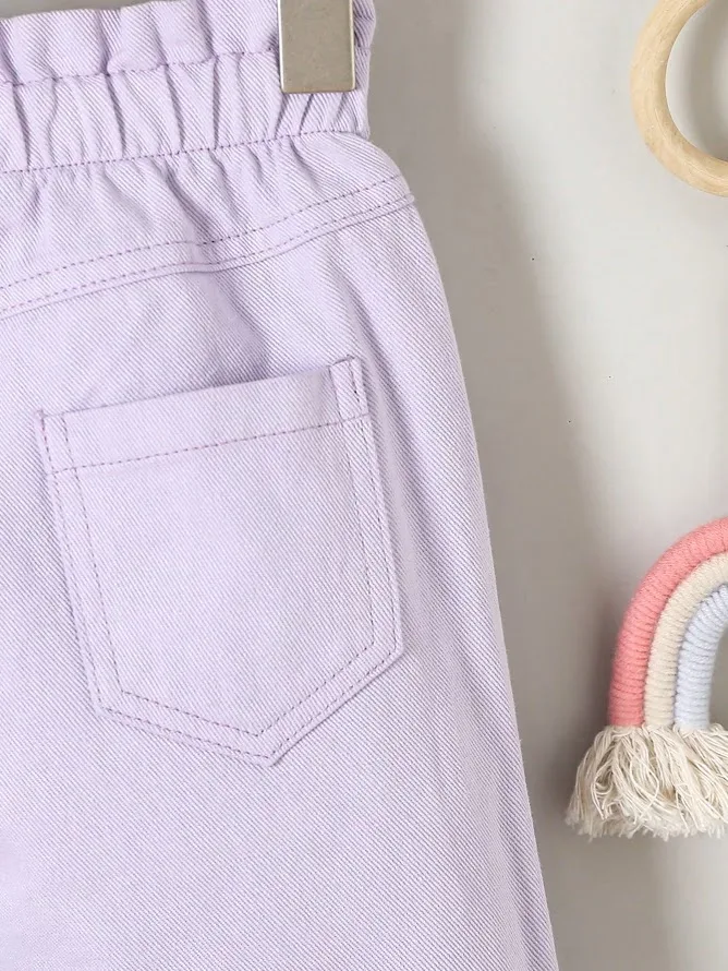Jeans para niña color lila