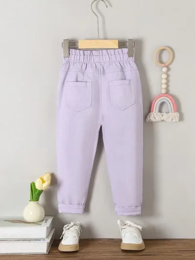Jeans para niña color lila