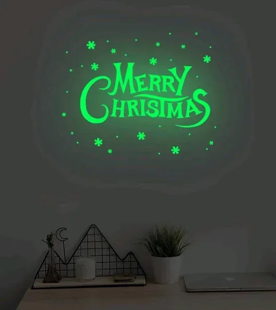 Pegatina para pared estilo navideño