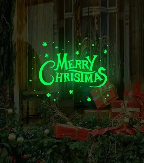 Pegatina para pared estilo navideño