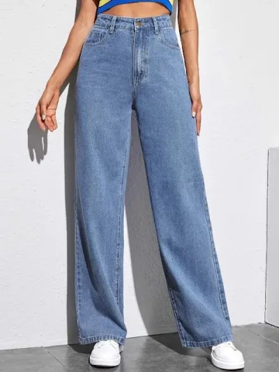 Jeans estilo mom para dama color azul
