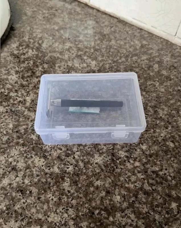 1 pieza de almacenamiento portátil para maquinilla de afeitar