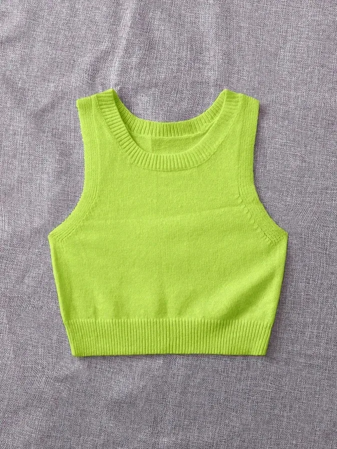 Crop Top para Dama color verde lima