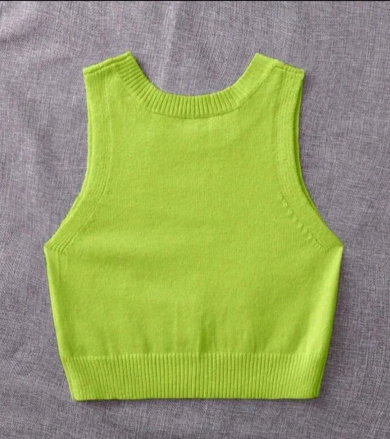 Crop Top para Dama color verde lima