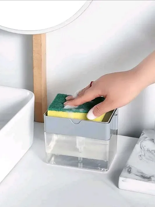 Dispensador de jabon liquido color gris