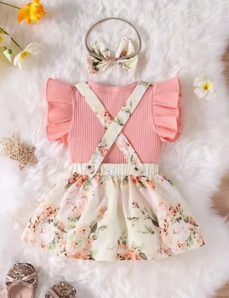 Vestido para niña con estampado floral