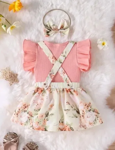 Vestido para niña con estampado floral