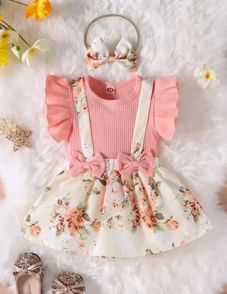 Vestido para niña con estampado floral