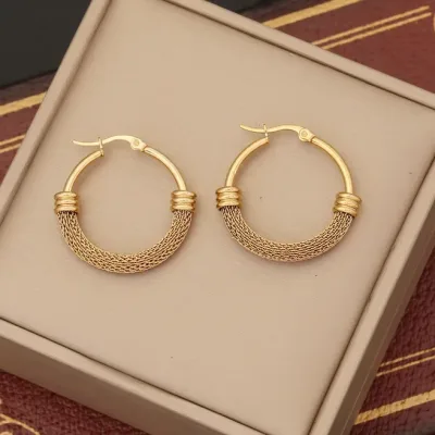 Argollas acero inoxidable para dama