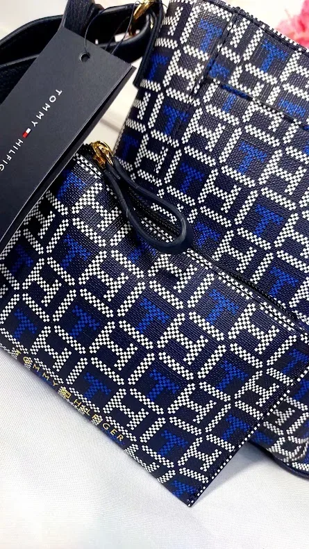 Bolso de hombro Tommy Hilfiger para dama color azul
