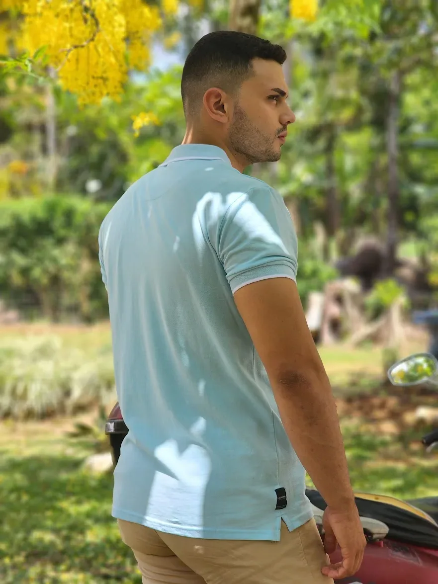 Camiseta  Hummer color celeste para caballero