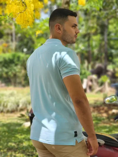 Camiseta  Hummer color celeste para caballero