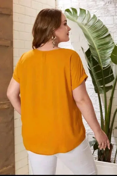 Blusa para dama color mostaza amarilla