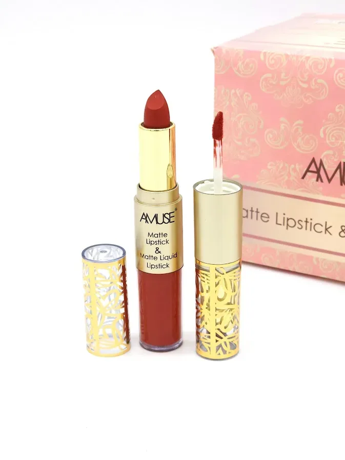 Labial Matte y Labial Líquido AMUSE Tono 7