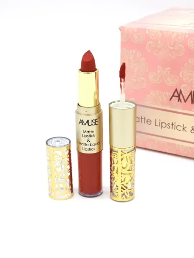 Labial Matte y Labial Líquido AMUSE Tono 7
