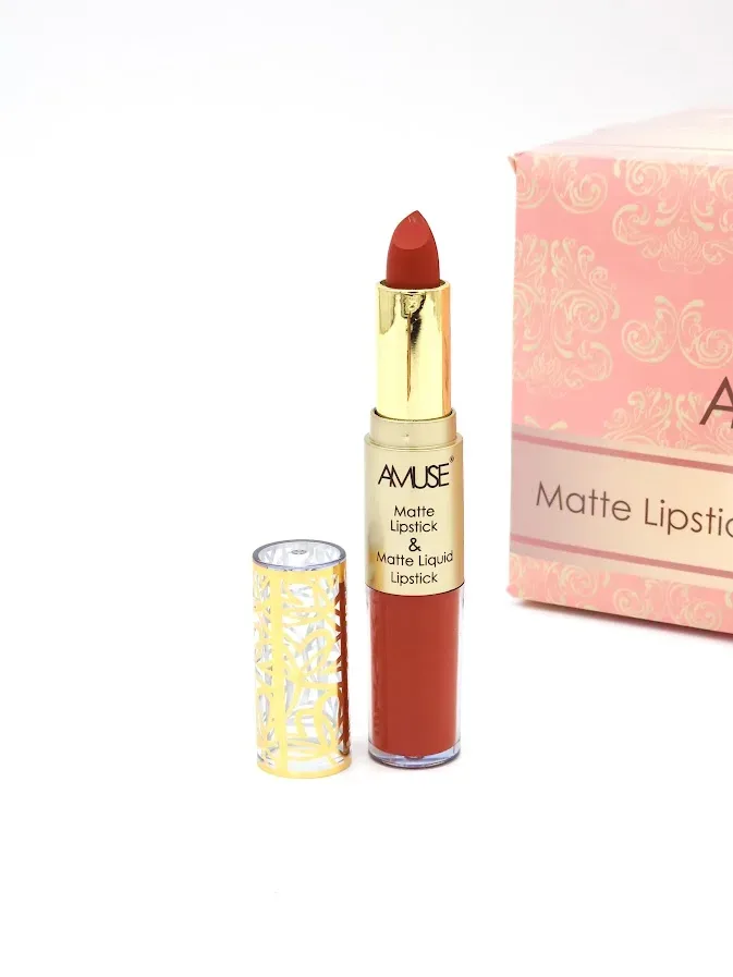 Labial Matte y Labial Líquido AMUSE Tono 7