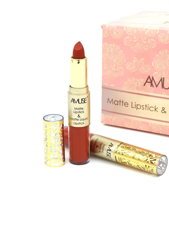 Labial Matte y Labial Líquido AMUSE Tono 7