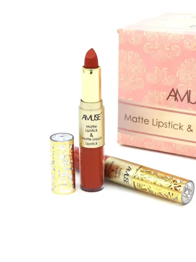 Labial Matte y Labial Líquido AMUSE Tono 7