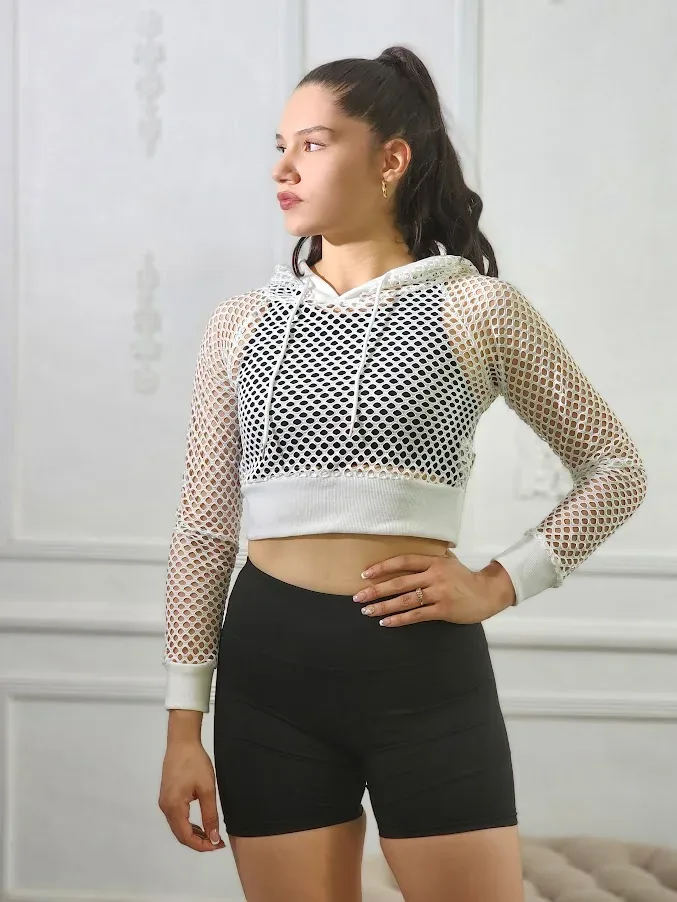 Sudadera para dama color blanco