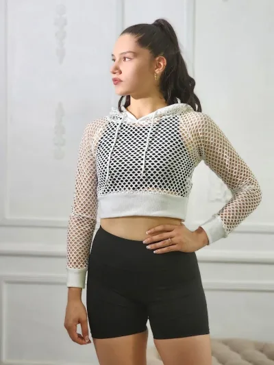Sudadera para dama color blanco