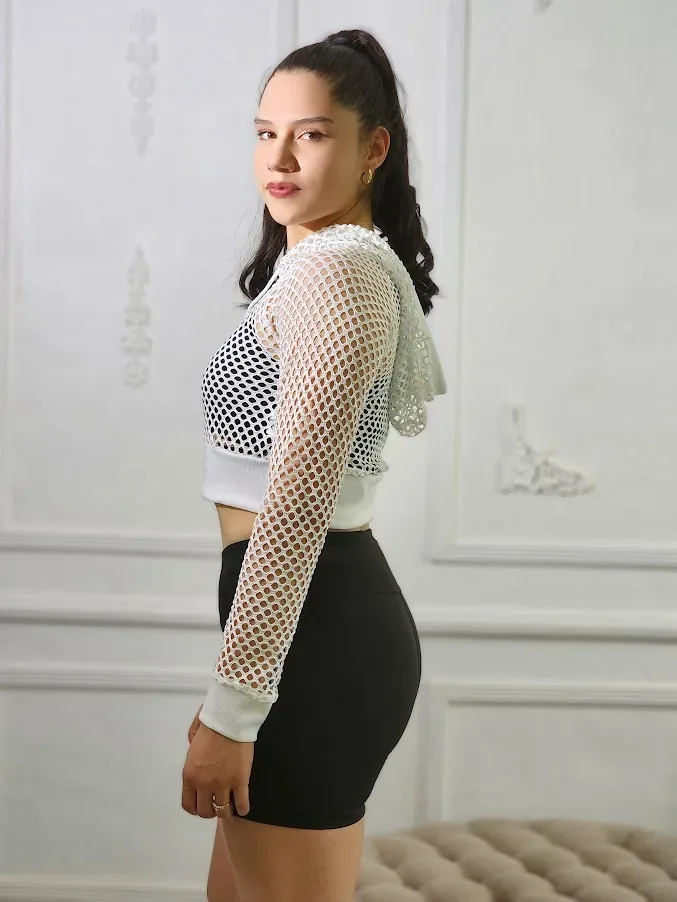 Sudadera para dama color blanco