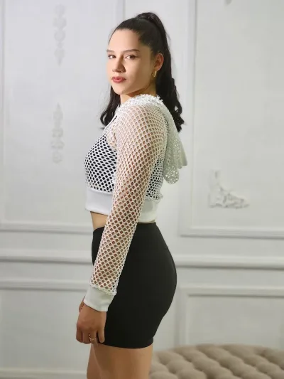 Sudadera para dama color blanco