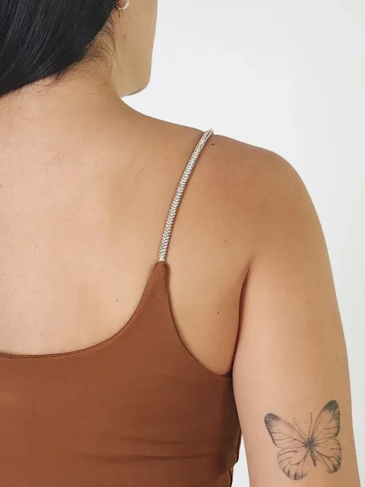 Crop top  para dama color café