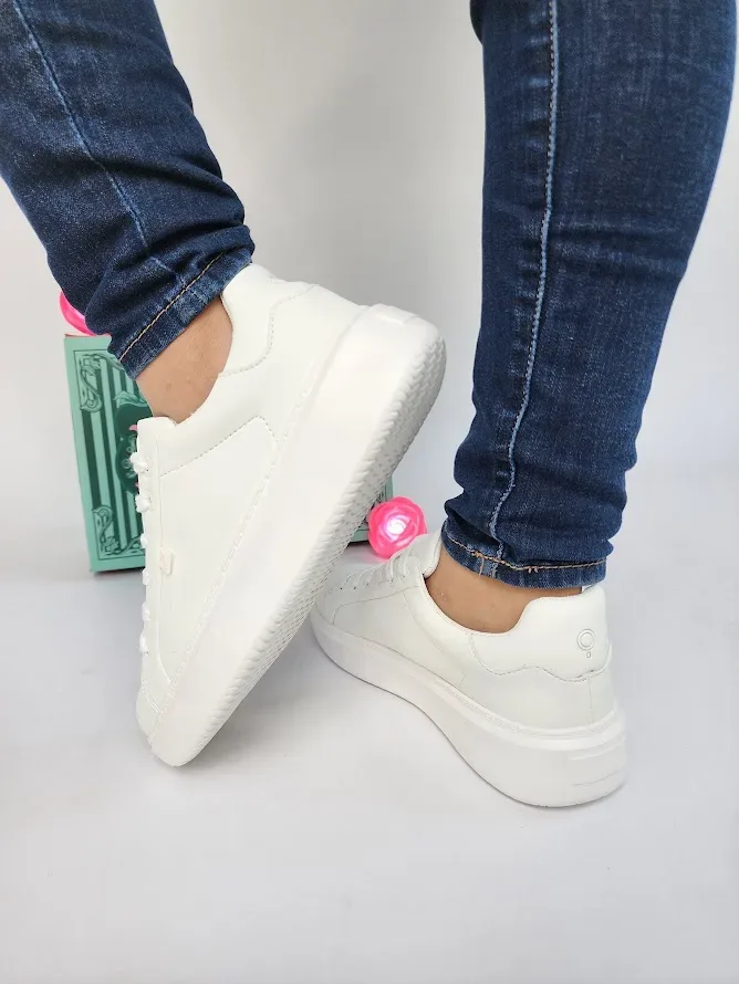 Tenis Promise Pretzel All White para Dama