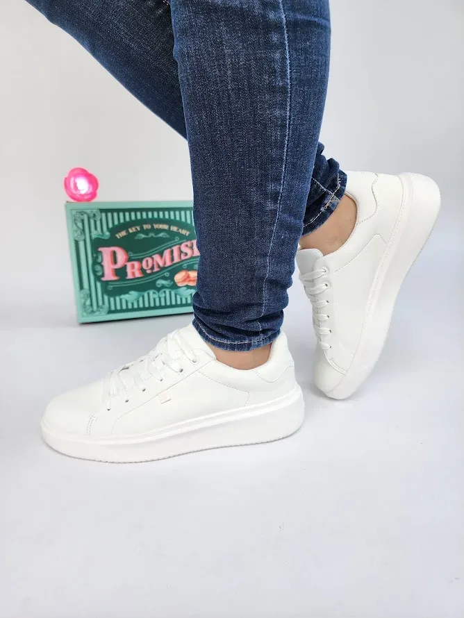 Tenis Promise Pretzel All White para Dama