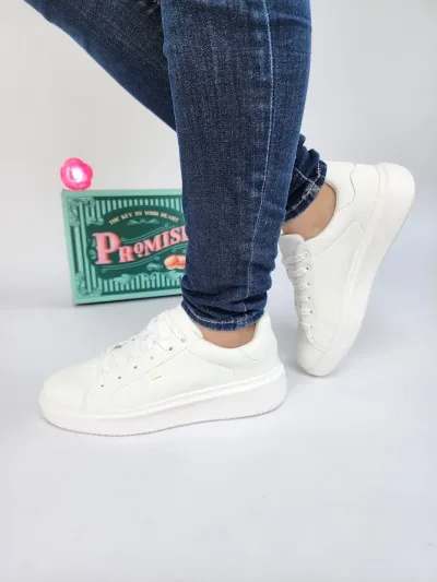 Tenis Promise Pretzel All White para Dama