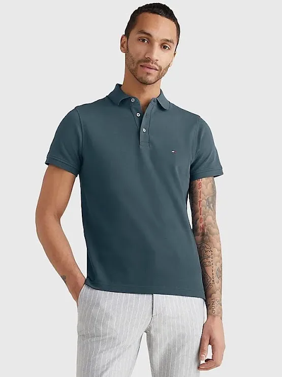 Camiseta Tommy Hilfiger Slim Fit para caballero color gris oscuro