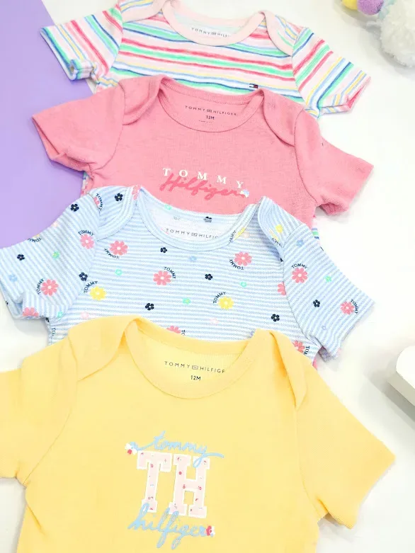 Set de mamelucos Tommy Hilfiger para niña multicolor