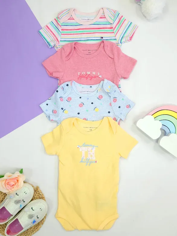 Set de mamelucos Tommy Hilfiger para niña multicolor