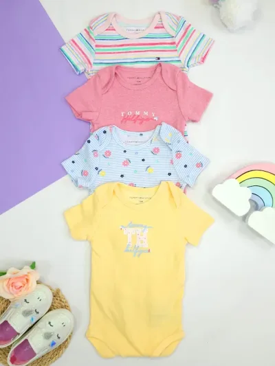 Set de mamelucos Tommy Hilfiger para niña multicolor