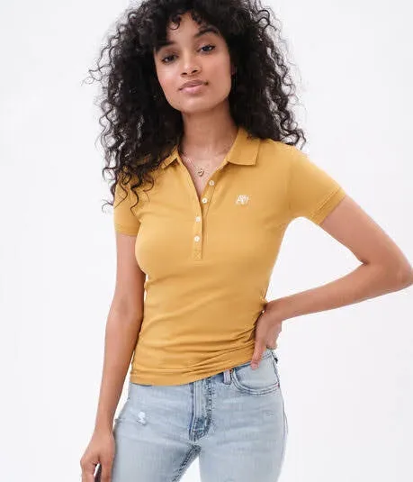 Camiseta Aeropostale para dama color mostaza