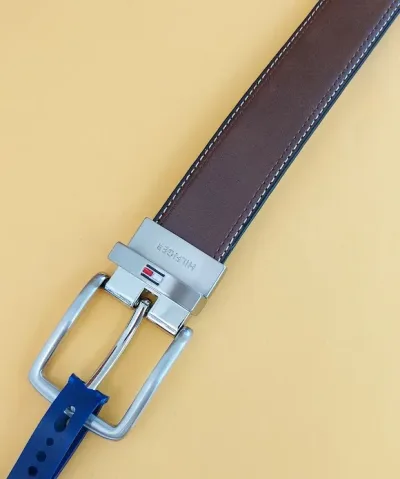 Faja Tommy Hilfiger para caballero reversible café y negro