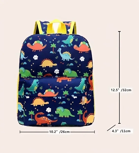 Bolso para niño color azul de dinosaurios