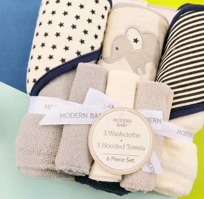 Conjunto de 3 paños para niña mas 3 pañitos