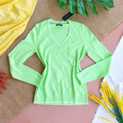 Suéter Tommy Hilfiger para dama color verde