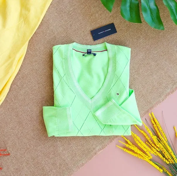 Suéter Tommy Hilfiger para dama color verde