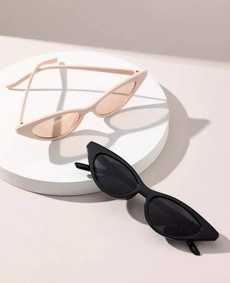 Set de lentes de sol para dama color negro y rosado #7075