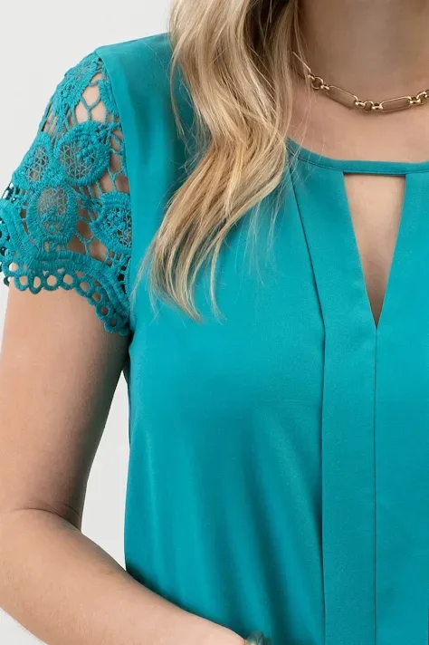 Blusa Mine para dama color turquesa TB8372