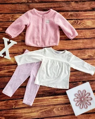 Conjunto Vitamin Kids para niña color rosa y blanco