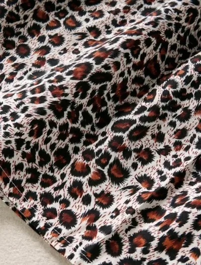 Vestido para niña color celeste y diseño animal print