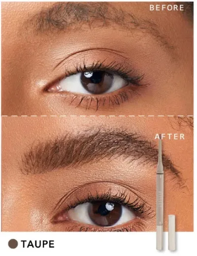 Lapiz de cejas de larga duración 2 en 1, Tono Taupe, Marca SheGlam.