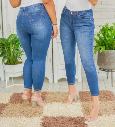 Jeans para dama  VP-0120 color azul