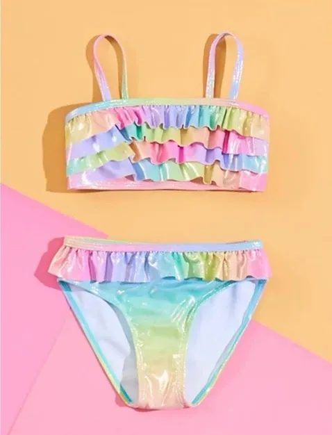 Vestido de baño para niña multicolor
